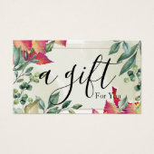 Eenvoudig en modern bedrijfscadeaubon visitekaartje (Voorkant)