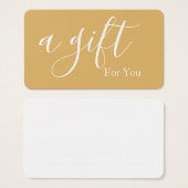 Eenvoudig en modern bedrijfscadeaubon visitekaartje (Voorkant /achterkant)