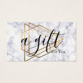 Eenvoudig en modern bedrijfscadeaubon visitekaartje (Voorkant)