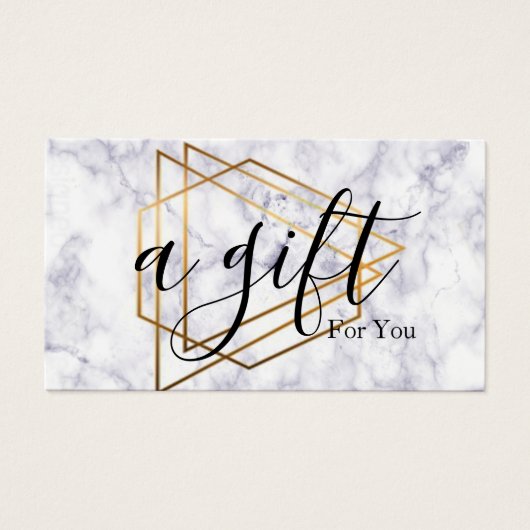 Eenvoudig en modern bedrijfscadeaubon visitekaartje (Voorkant)