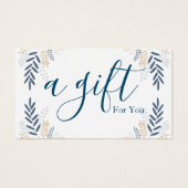 Eenvoudig en modern bedrijfscadeaubon visitekaartje (Voorkant)