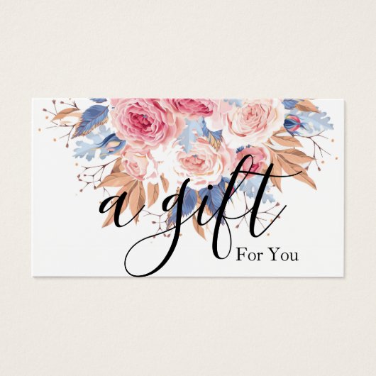 Eenvoudig en modern bedrijfscadeaubon visitekaartje (Voorkant)