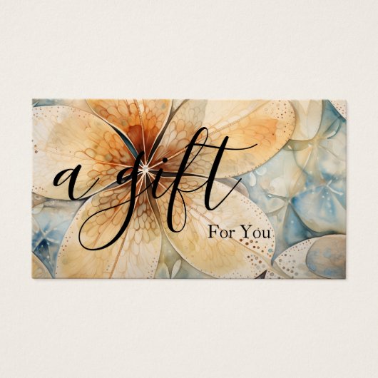 Eenvoudig en modern bedrijfscadeaubon visitekaartje (Voorkant)