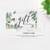 Eenvoudig en modern bedrijfscadeaubon visitekaartje (Bureau)