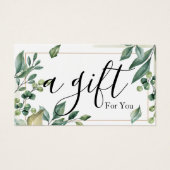 Eenvoudig en modern bedrijfscadeaubon visitekaartje (Voorkant)