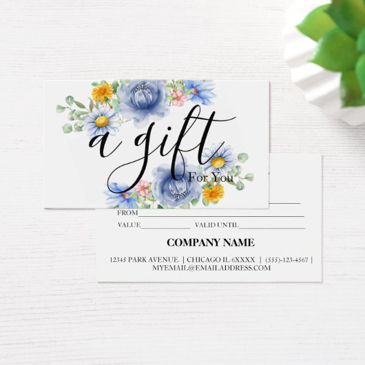 Eenvoudig en modern bedrijfscadeaubon visitekaartje (Bureau)
