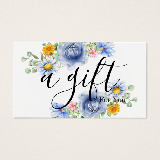 Eenvoudig en modern bedrijfscadeaubon visitekaartje (Voorkant)