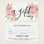 Eenvoudig en modern bedrijfscadeaubon visitekaartje (Voorkant /achterkant)