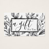 Eenvoudig en modern bedrijfscadeaubon visitekaartje (Voorkant)