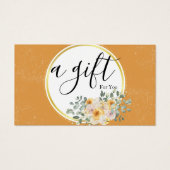 Eenvoudig en modern bedrijfscadeaubon visitekaartje (Voorkant)