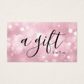 Eenvoudig en modern bedrijfscadeaubon visitekaartje (Voorkant)