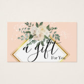 Eenvoudig en modern bedrijfscadeaubon visitekaartje (Voorkant)