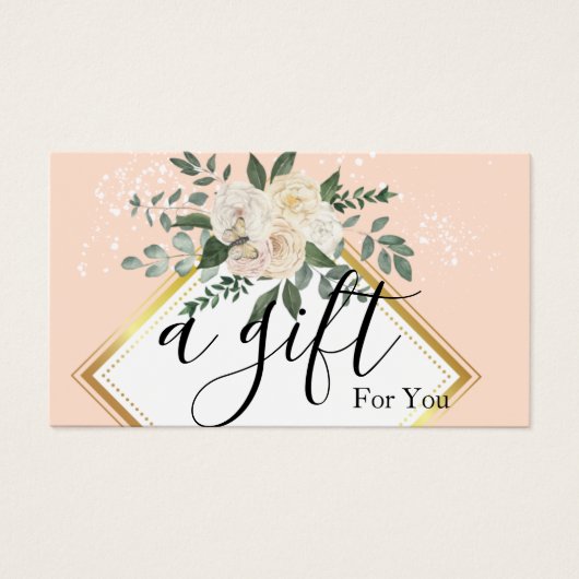 Eenvoudig en modern bedrijfscadeaubon visitekaartje (Voorkant)