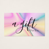 Eenvoudig en modern bedrijfscadeaubon visitekaartje (Voorkant)