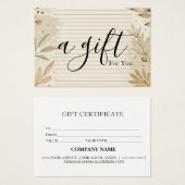 Eenvoudig en modern bedrijfscadeaubon visitekaartje (Voorkant /achterkant)