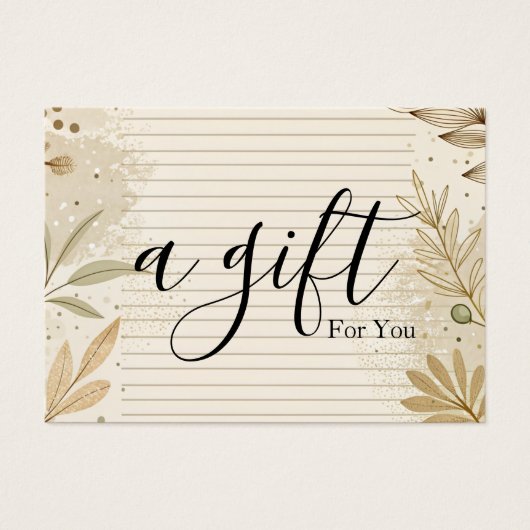 Eenvoudig en modern bedrijfscadeaubon visitekaartje (Voorkant)