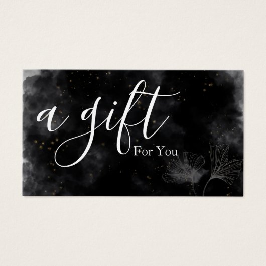 Eenvoudig en modern bedrijfscadeaubon visitekaartje (Voorkant)