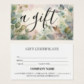 Eenvoudig en modern bedrijfscadeaubon visitekaartje (Voorkant /achterkant)