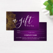 Eenvoudig en modern bedrijfscadeaubon visitekaartje (Bureau)