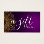 Eenvoudig en modern bedrijfscadeaubon visitekaartje (Voorkant)