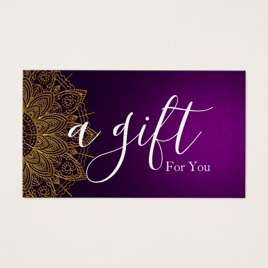 Eenvoudig en modern bedrijfscadeaubon visitekaartje (Voorkant)