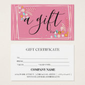 Eenvoudig en modern bedrijfscadeaubon visitekaartje (Voorkant /achterkant)