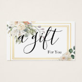 Eenvoudig en modern bedrijfscadeaubon visitekaartje (Voorkant)