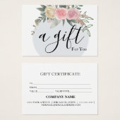 Eenvoudig en modern bedrijfscadeaubon visitekaartje (Voorkant /achterkant)