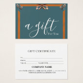 Eenvoudig en modern bedrijfscadeaubon visitekaartje (Voorkant /achterkant)