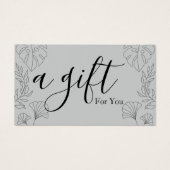 Eenvoudig en modern bedrijfscadeaubon visitekaartje (Voorkant)