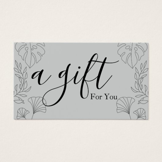 Eenvoudig en modern bedrijfscadeaubon visitekaartje (Voorkant)