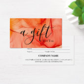 Eenvoudig en modern bedrijfscadeaubon visitekaartje (Bureau)