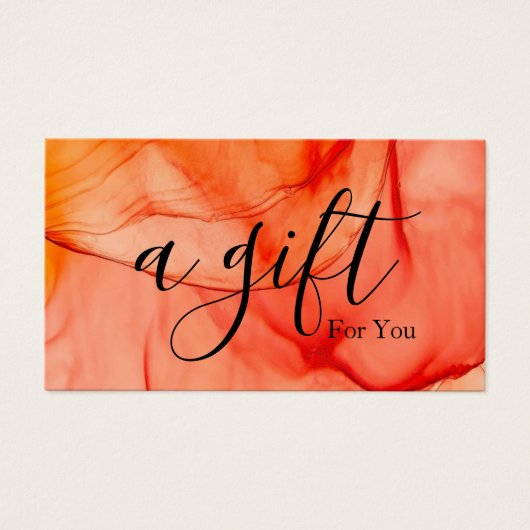 Eenvoudig en modern bedrijfscadeaubon visitekaartje (Voorkant)