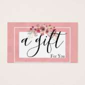 Eenvoudig en modern bedrijfscadeaubon visitekaartje (Voorkant)