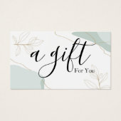 Eenvoudig en modern bedrijfscadeaubon visitekaartje (Voorkant)