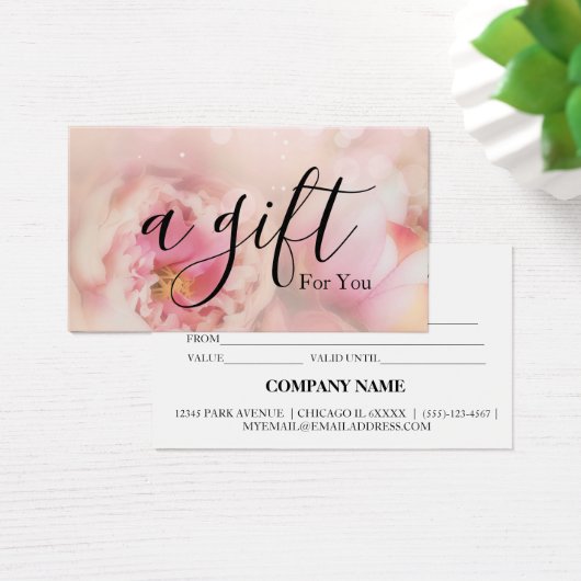Eenvoudig en modern bedrijfscadeaubon visitekaartje (Bureau)