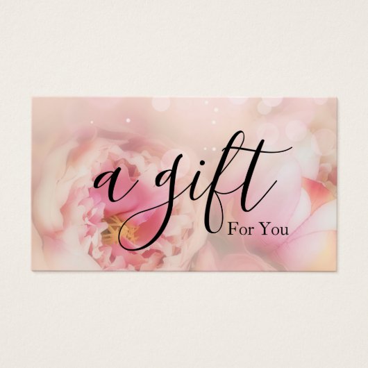 Eenvoudig en modern bedrijfscadeaubon visitekaartje (Voorkant)