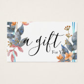 Eenvoudig en modern bedrijfscadeaubon visitekaartje (Voorkant)