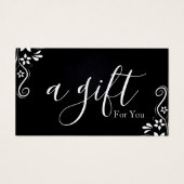 Eenvoudig en modern bedrijfscadeaubon visitekaartje (Voorkant)