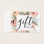 Eenvoudig en modern bedrijfscadeaubon visitekaartje (Voorkant)