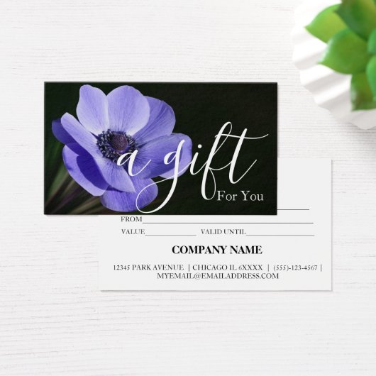 Eenvoudig en modern bedrijfscadeaubon visitekaartje (Bureau)