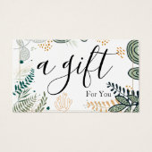 Eenvoudig en modern bedrijfscadeaubon visitekaartje (Voorkant)