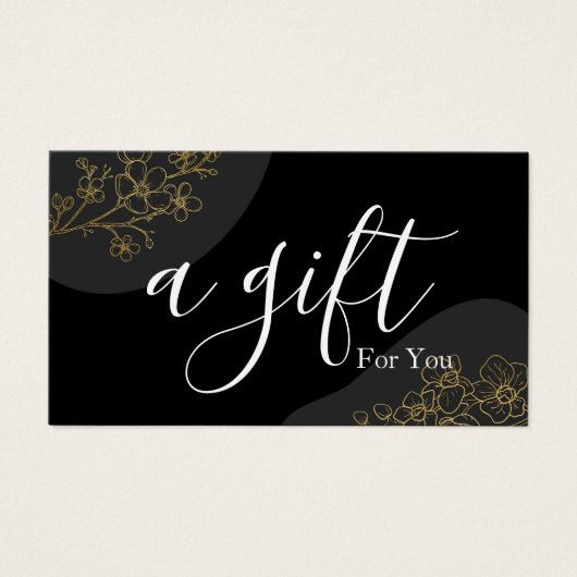 Eenvoudig en modern bedrijfscadeaubon visitekaartje (Voorkant)