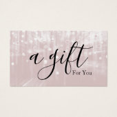 Eenvoudig en modern bedrijfscadeaubon visitekaartje (Voorkant)