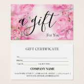 Eenvoudig en modern bedrijfscadeaubon visitekaartje (Voorkant /achterkant)