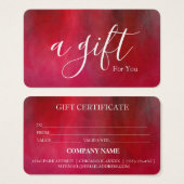 Eenvoudig en modern bedrijfscadeaubon visitekaartje (Voorkant /achterkant)