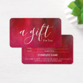 Eenvoudig en modern bedrijfscadeaubon visitekaartje (Bureau)