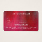 Eenvoudig en modern bedrijfscadeaubon visitekaartje (Achterkant)