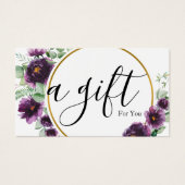 Eenvoudig en modern bedrijfscadeaubon visitekaartje (Voorkant)