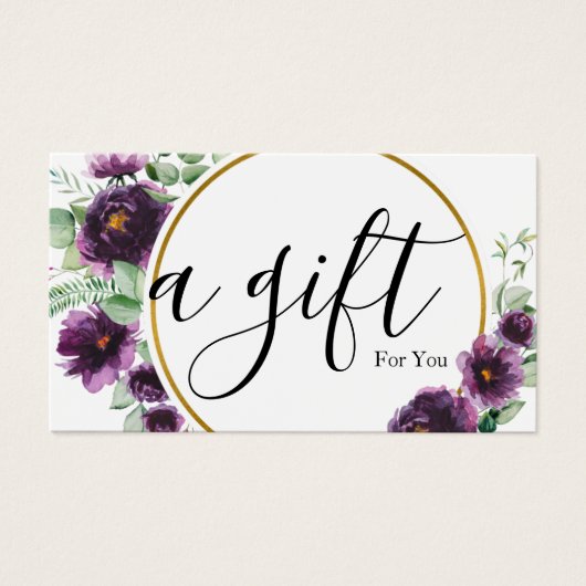 Eenvoudig en modern bedrijfscadeaubon visitekaartje (Voorkant)